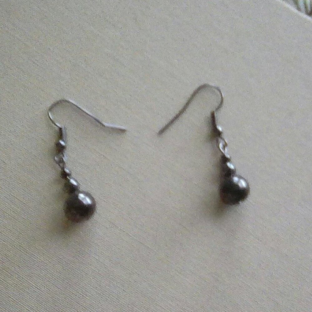 💮Magnetic Hematite balls dangle earrings